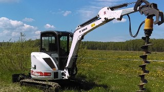 Аренда экскаватора погрузчика с ямобуром в Изобильный цена от 1528 руб